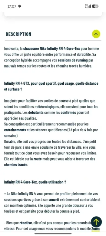 Gebrauchtes Nike ReactX Infinity Rn Gore-Tex bike — Bild 7 von 8