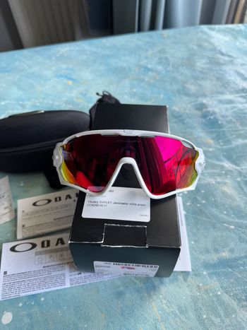 Used Oakley Jawbreaker PRIZM Road White Sunglasses bike