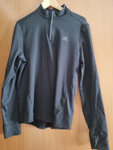 Used Decathlon Kalenji Long Sleeve Half-Zip Running Shirt Running Clothing