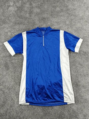 Używany sans maillot velo court homme taille L - 60 5143 - satiné brillant bleu bike