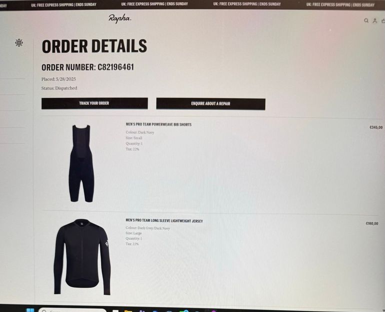 Brugt Rapha Pro Team Powerweave Bib Shorts 2025 bike — billede 12 af 12