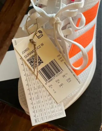 Używany Orange Adidas Sportschuh weiß/ - Gr 38, 5 bike — zdjęcie 3 z 5