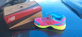 Brugt New Balance Baskets roses/bleu fluo bike — billede 2 af 3