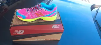 Brugt New Balance Baskets roses/bleu fluo bike — billede 3 af 3