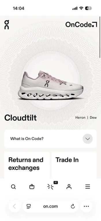 Gebrauchtes On Running Cloud Tilt bike — Bild 5 von 5