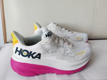 Used Hoka Cream Shoes Size 40 bike — image 4 of 5