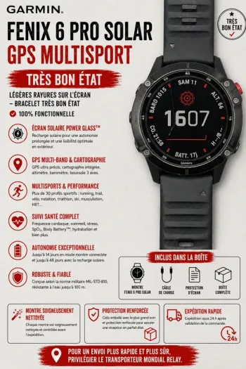 Gebrauchtes Garmin Fenix 6 Pro Solar bike — Bild 2 von 15