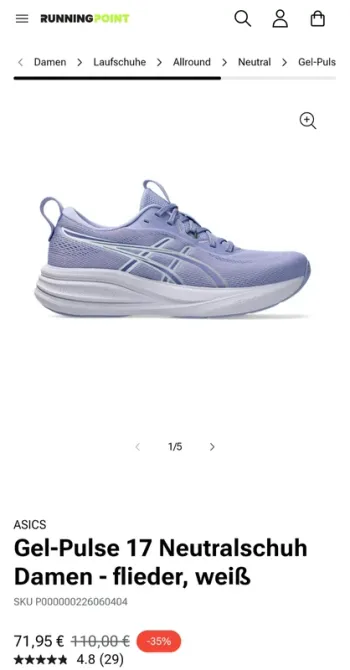 Asics Gel Pulse 17 bike d'occasion — image 2 sur 4