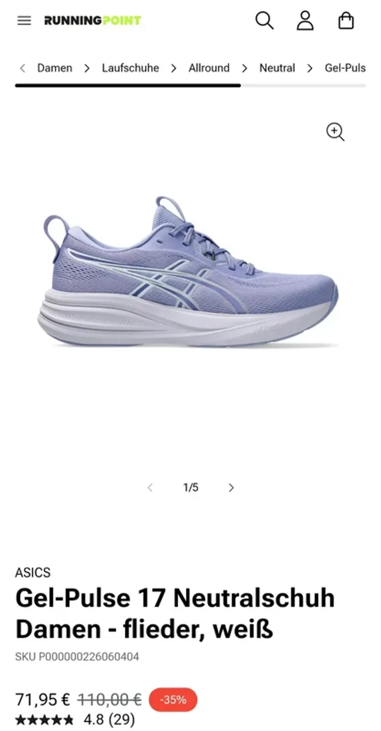 Asics Gel Pulse 17 bike d'occasion — image 2 sur 4