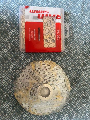Sram PG 990 Cassette and PC 991 Chain bike d'occasion