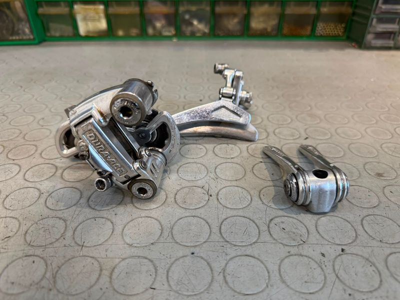 Used Shimano DURA-ACE EX. 7200. KIT PRIMA SERIE. COMANDI AX + DERAGLIATORE + CAMBIO 1978 Drivetrain & Pedals