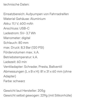 Brugt cyclplus Akku-Luftpumpe AS2 Pro Max 2026 bike — billede 3 af 5