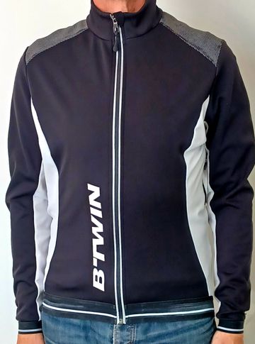 Tweedehands BTWIN black and white Cycling Clothing