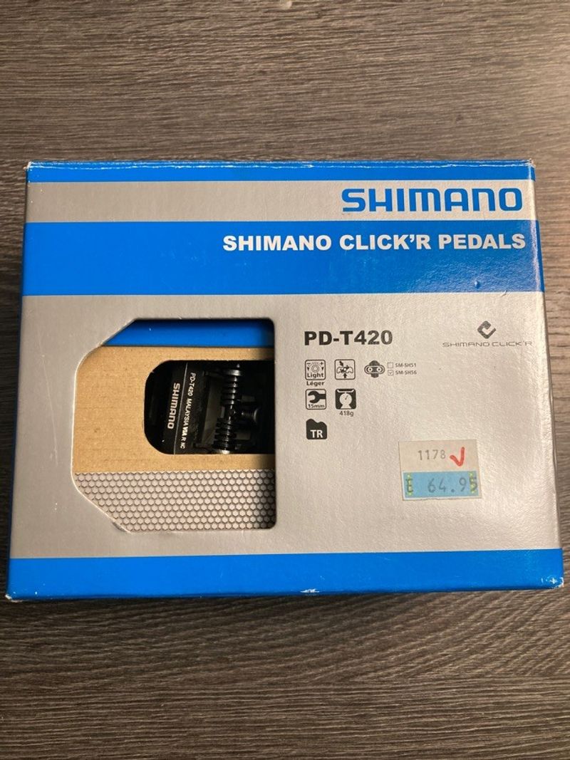 Tweedehands Shimano Pedales mixtes PD-T420 Drivetrain & Pedals
