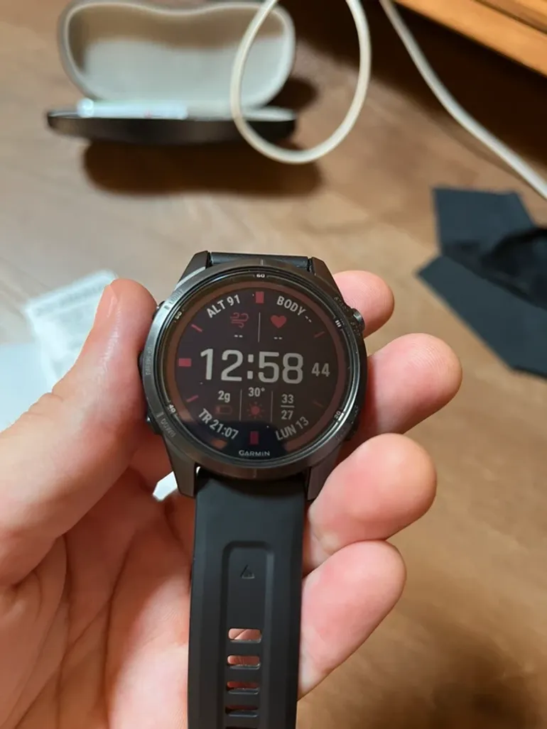 Gebrauchtes Garmin Fenix 7s Pro Solar Sapphire bike — Bild 12 von 14