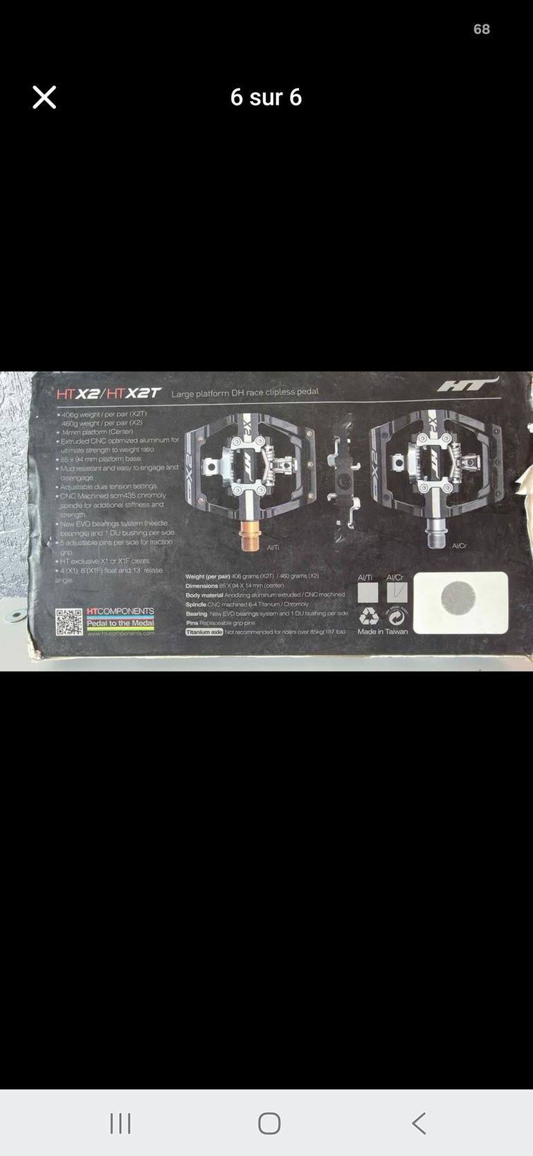 Brugt Ht X2 Pedals bike — billede 6 af 6