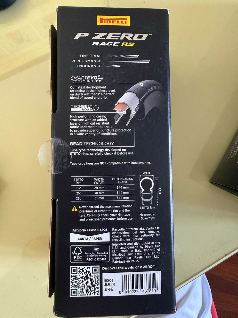 Używany Pirelli P Zero Race RS 2026 Tyres & Tubes