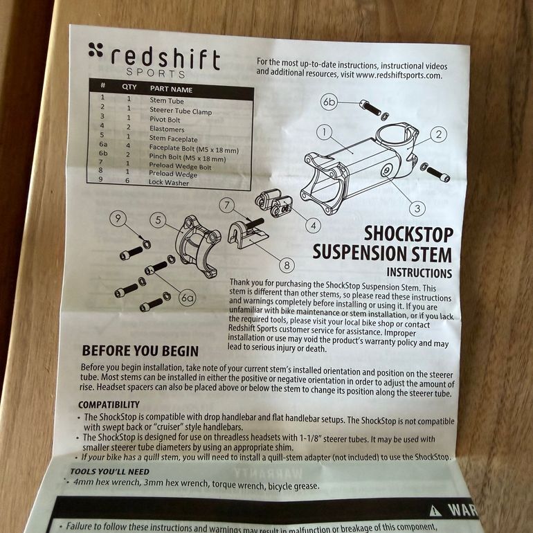 Brugt Redshift Sports ShockStop Suspension Stem 2024 bike — billede 12 af 13