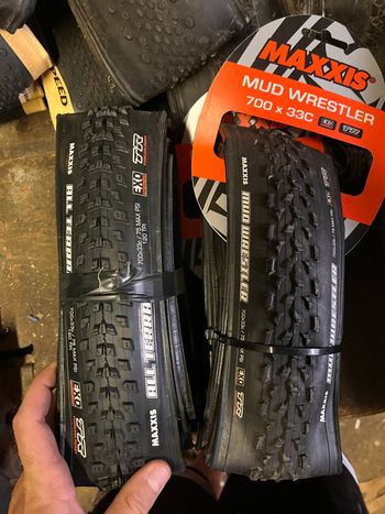 Used Maxxis 2 all terrain 2 mud wrestler 2026 bike