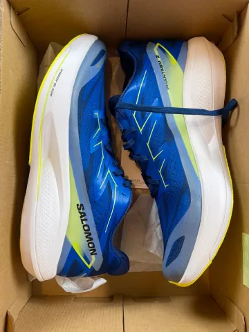 Brugt Salomon Running Shoes blue and neon yellow bike — billede 8 af 8