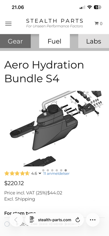 Brugt stealth-parts Triathlon hydration system bike — billede 2 af 3