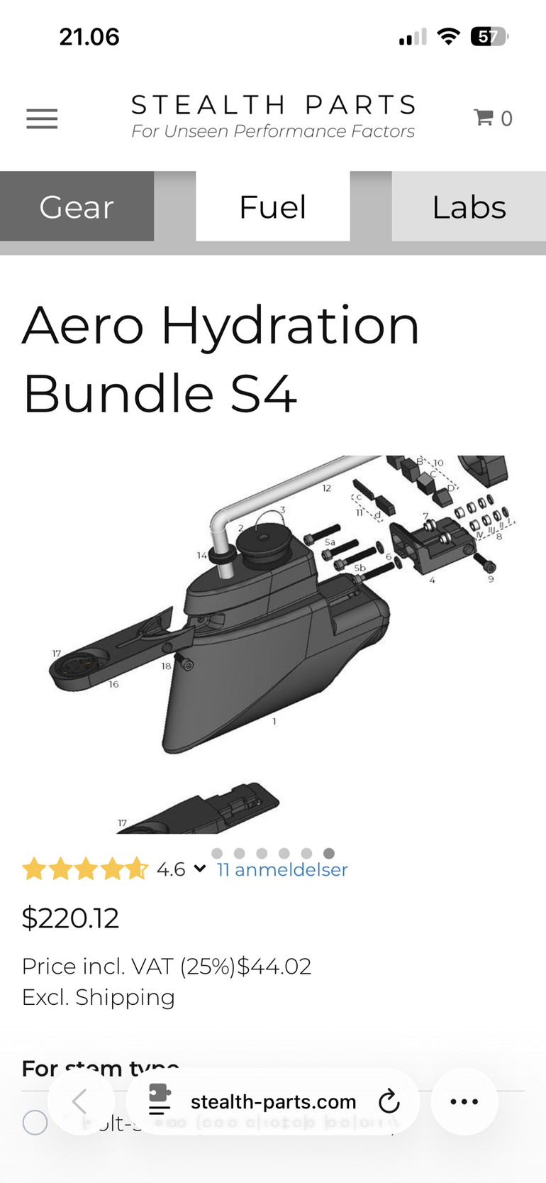 Brugt stealth-parts Triathlon hydration system bike — billede 2 af 3