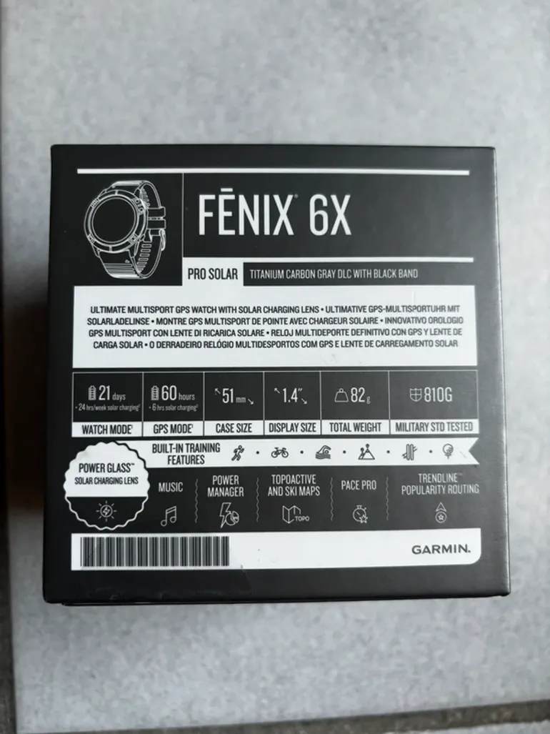 Used Garmin Phénix 6X Pro Solar bike — image 3 of 8