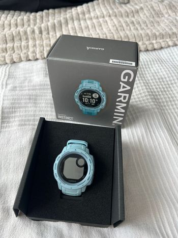 Tweedehands Garmin Instinct ‘Sea Foam’ blue edition Electronics