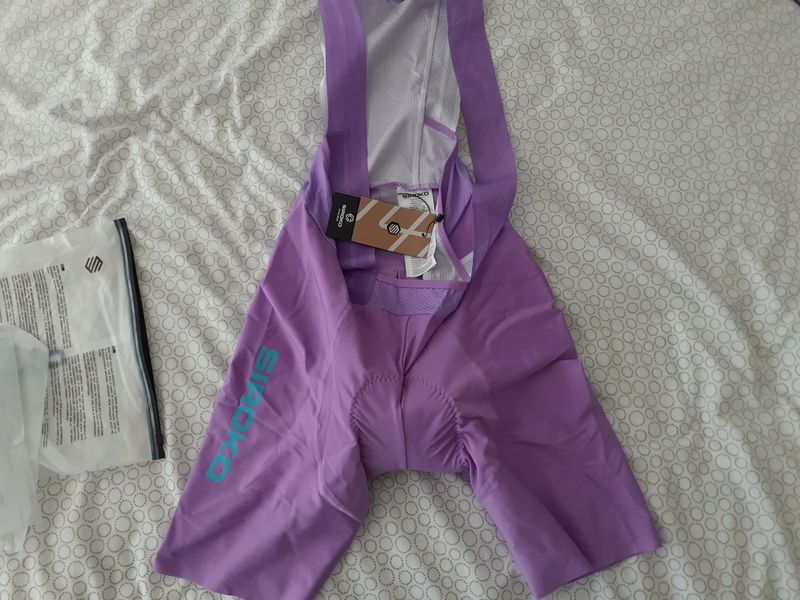 Used Siroko Cycling BibShorts BX-W Neon Riders Purple Woman New Cycling Clothing