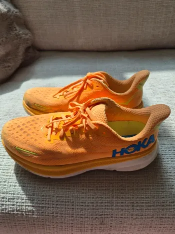 Used Orange HOKA Running Shoes Size 44 bike — image 5 of 5