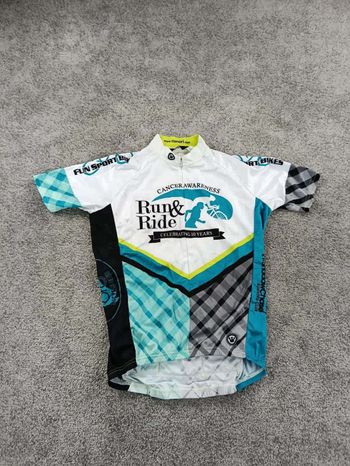 Used Canari maillot velo homme taille s -38 6850 cyclisme route respirant usa cancer Cycling Clothing