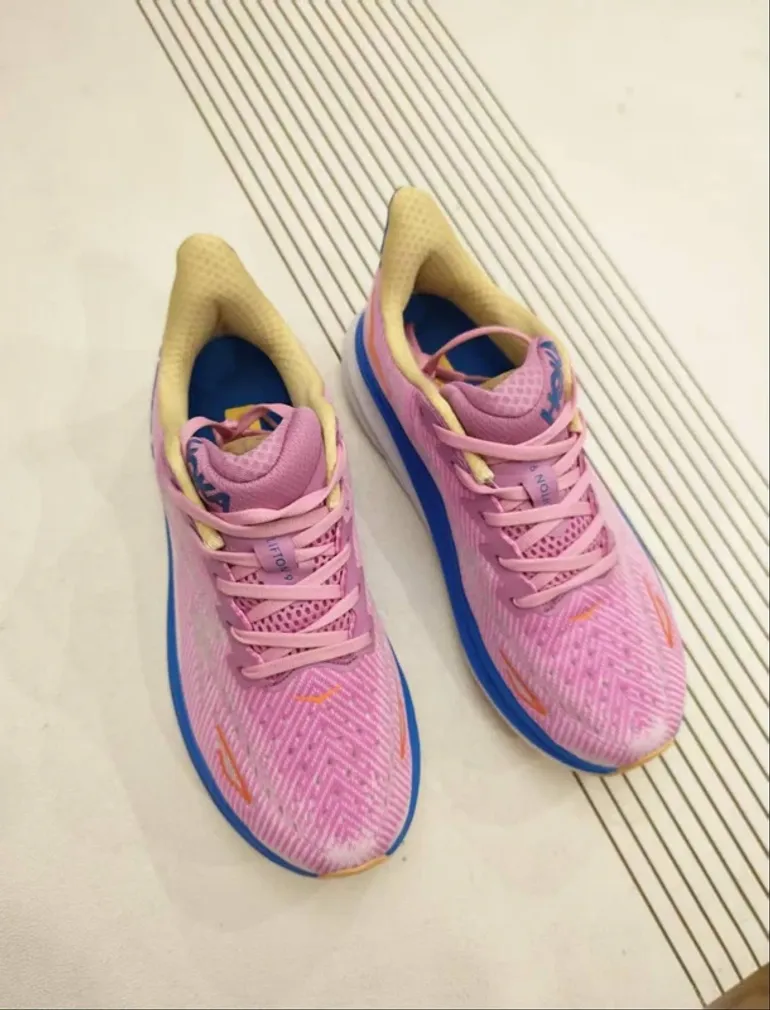Used Hoka Pink running shoes size 38 bike — image 2 of 5