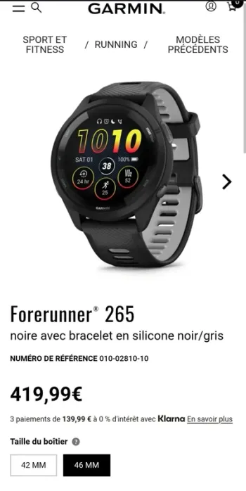 Garmin Forerunner 265 bike d'occasion — image 2 sur 2