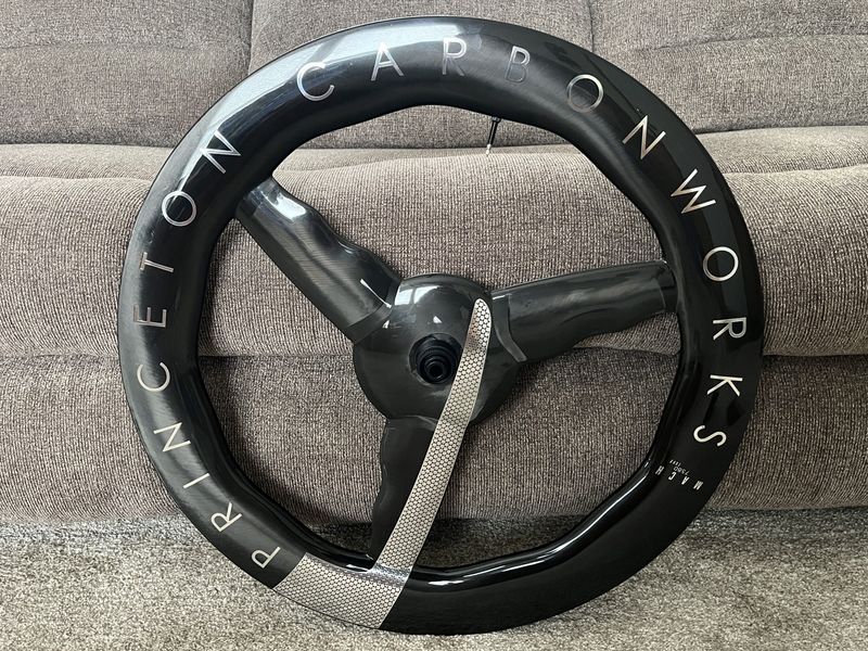 Used Princeton CarbonWorks Chrome Silver Mach 7580 TSV2 Disc Brake Front Wheel Wheels