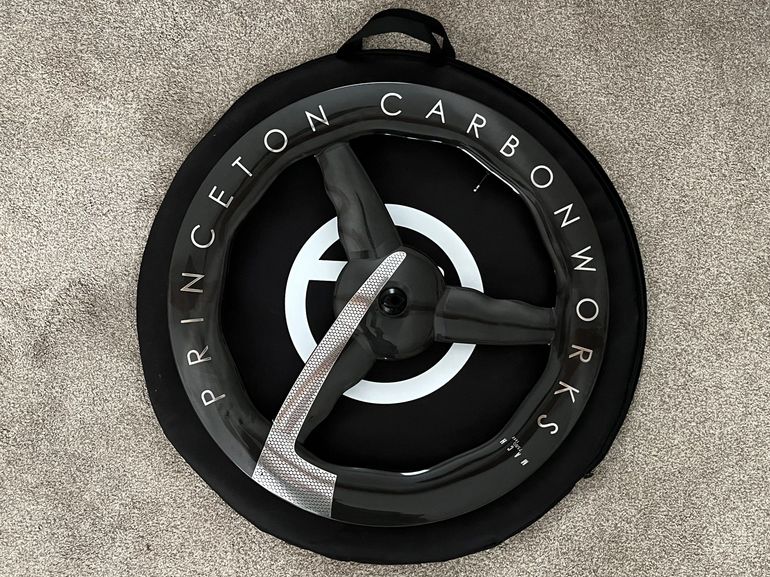 Used Princeton CarbonWorks Chrome Silver Mach 7580 TSV2 Disc Brake Front Wheel bike — image 5 of 24