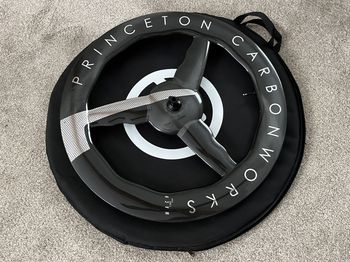 Used Princeton CarbonWorks Chrome Silver Mach 7580 TSV2 Disc Brake Front Wheel bike — image 7 of 24