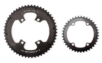 Tweedehands Carbon-Ti X-Carboring EVO DA9200 52x36 Drivetrain & Pedals