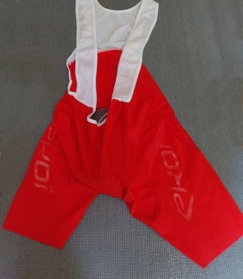 Used Ekoi Body Coulotte Salopette Rosso Bianco Cycling Clothing