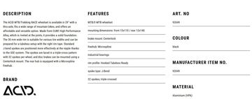 Tweedehands acid Race 29 MTB Wheels bike — afbeelding 2 van 3