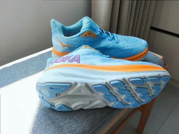 Used Hoka blue running shoes size 40 bike — image 5 of 5