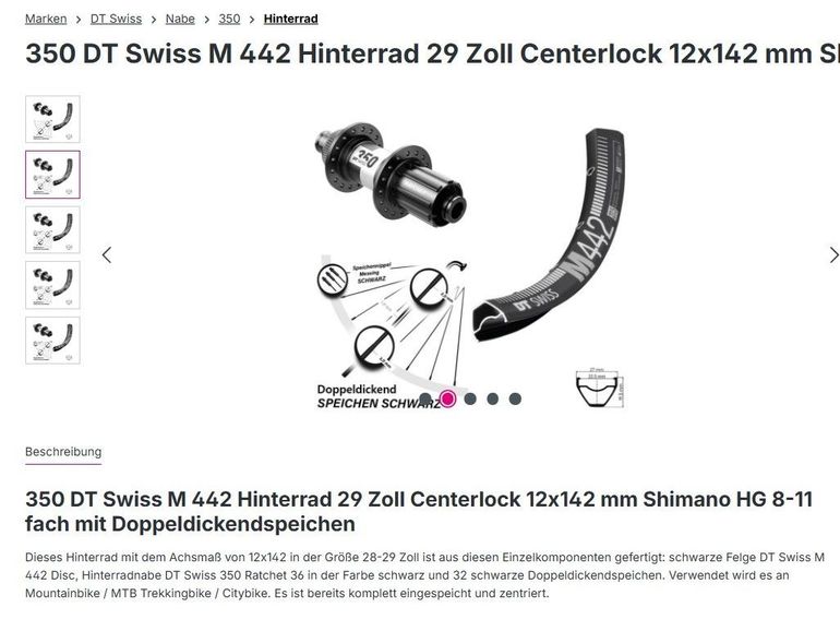Brugt Dt Swiss MTB Laufrad 2025 bike — billede 5 af 5