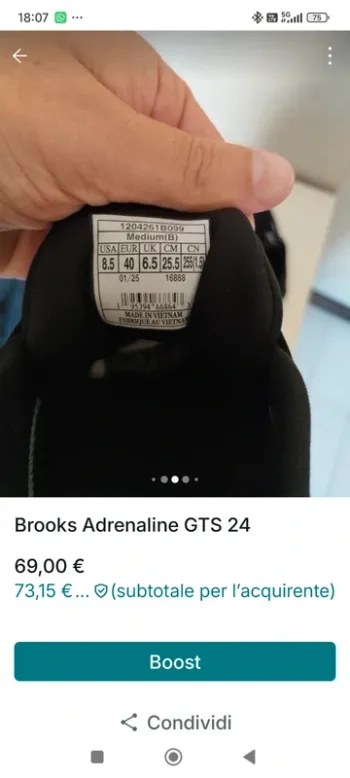 Brooks Adrenaline GTS 24 bike usato — immagine 15 di 15