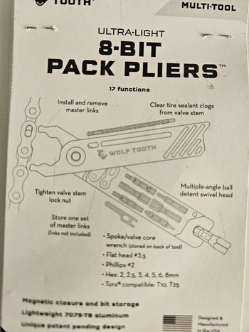 Gebrauchtes Wolf Tooth 8-Bit Pack Pliers 2026 bike — Bild 4 von 5