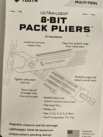 Used Wolf Tooth 8-Bit Pack Pliers 2026 bike — image 4 of 5