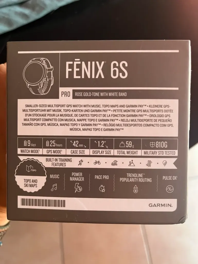 Used Garmin Fenix 6s pro bike — image 8 of 8