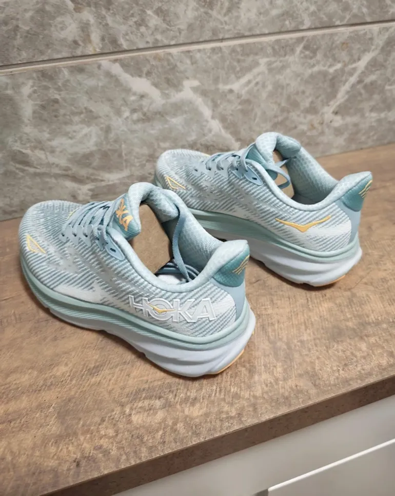 Used Hoka Turquoise Running Shoes size 38 bike — image 3 of 4