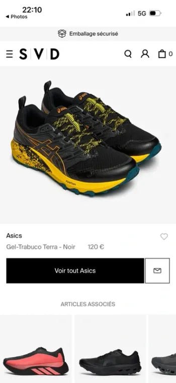 Asics Baskets course / randonnée bike d'occasion — image 5 sur 5