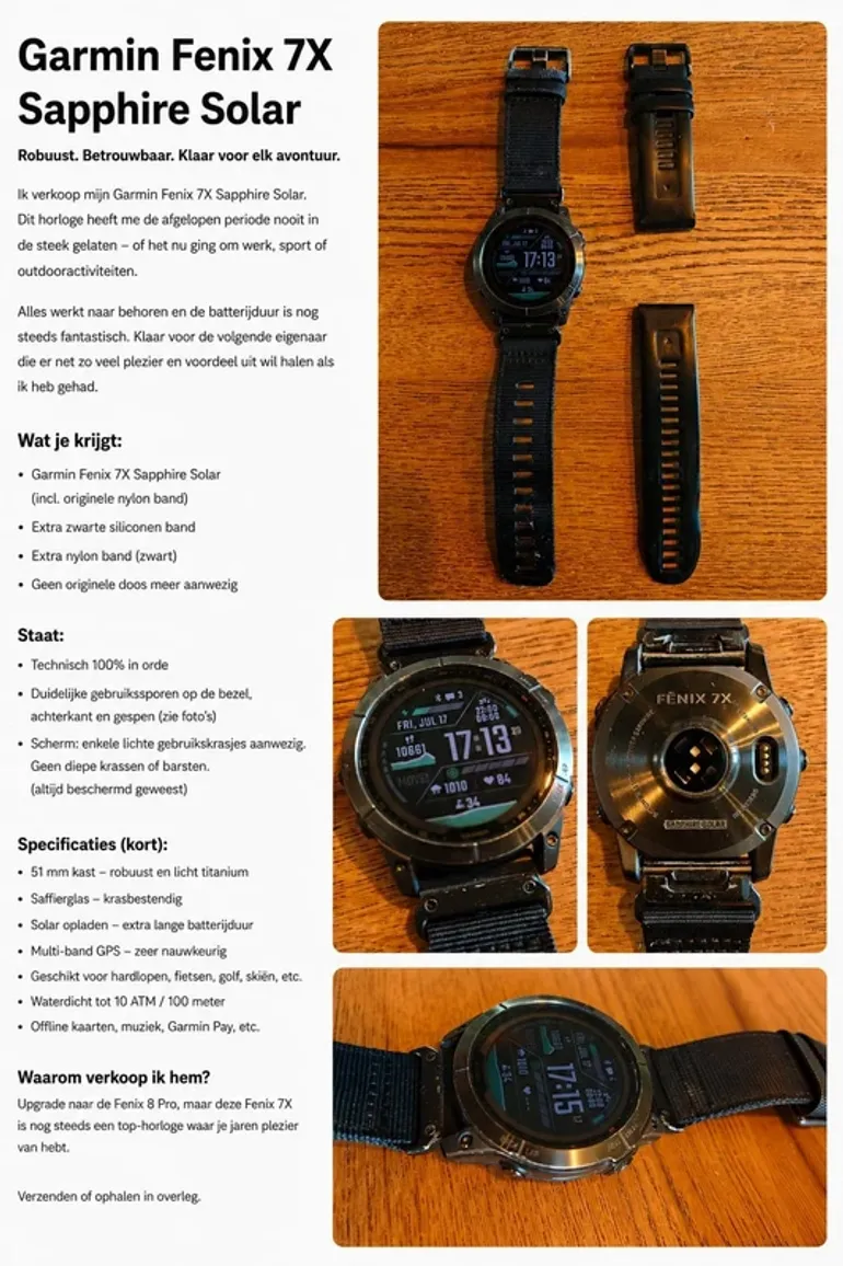 Used Garmin fenix 7 bike — image 4 of 4