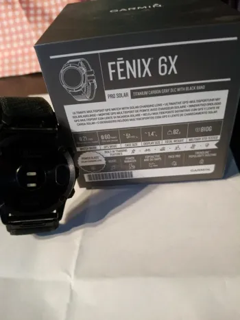 Used Garmin Fenix 6x Pro Solar Titanium bike — image 2 of 2