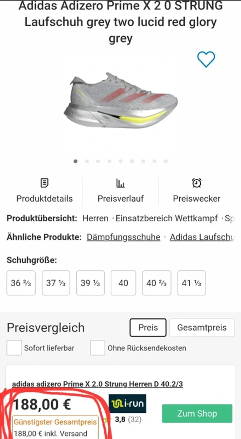 Adidas adizero prime x2 strung bike d'occasion — image 2 sur 7